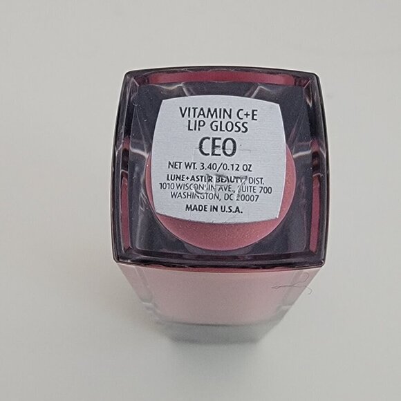 Lune + Aster CEO Lipgloss Vitamin C and Vitamin E Red Pink Gloss NEW - Picture 6 of 7